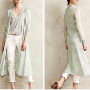 VGUC Anthropologie Ladakh Light green duster